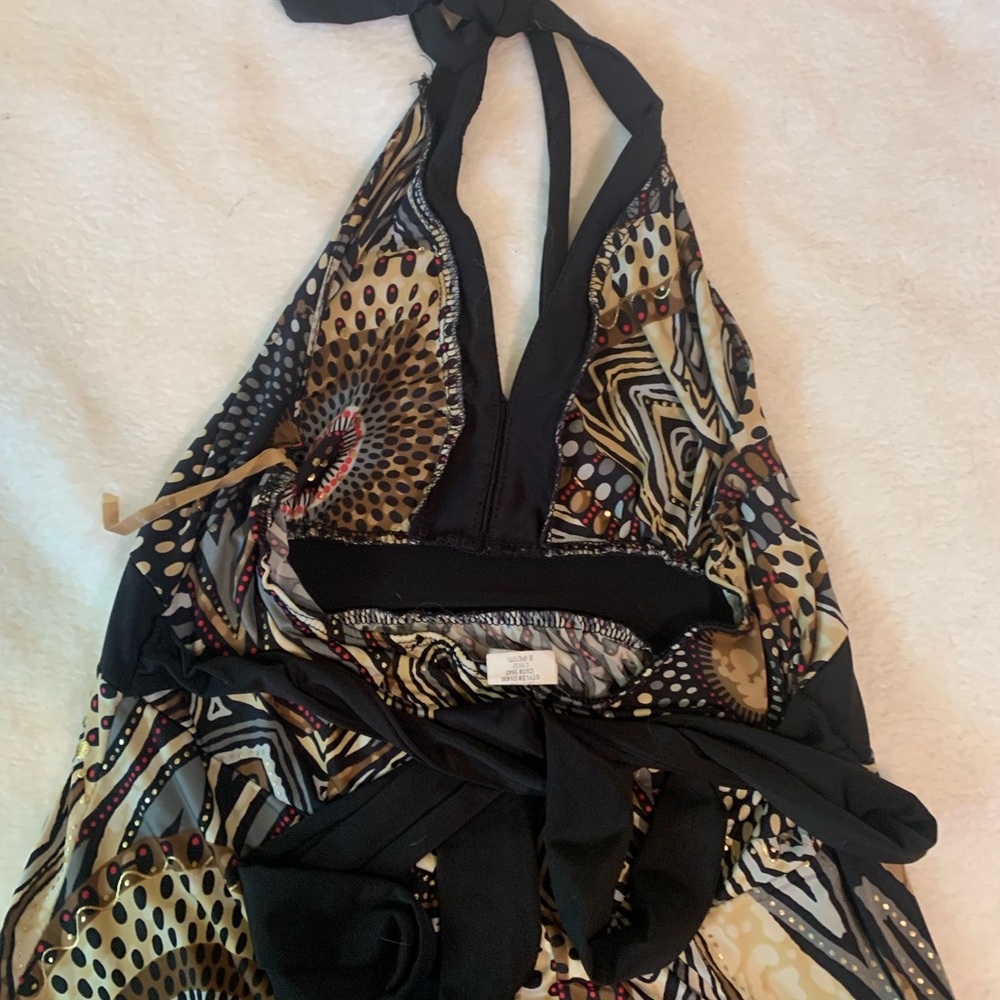 Geometric Halter Dress - Picture 3 of 5